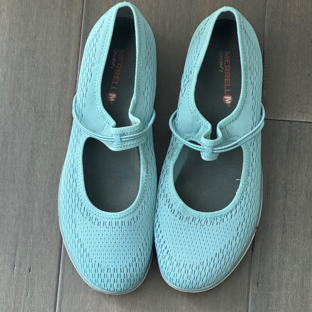 Women's Merrell Form 2 Mesh Flat Sandal - Light Blue - SIze 10.5